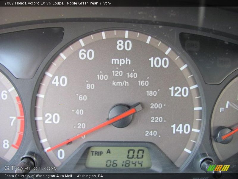 Noble Green Pearl / Ivory 2002 Honda Accord EX V6 Coupe
