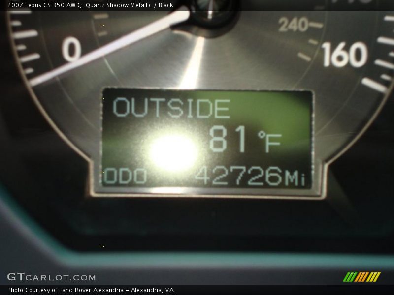 Quartz Shadow Metallic / Black 2007 Lexus GS 350 AWD