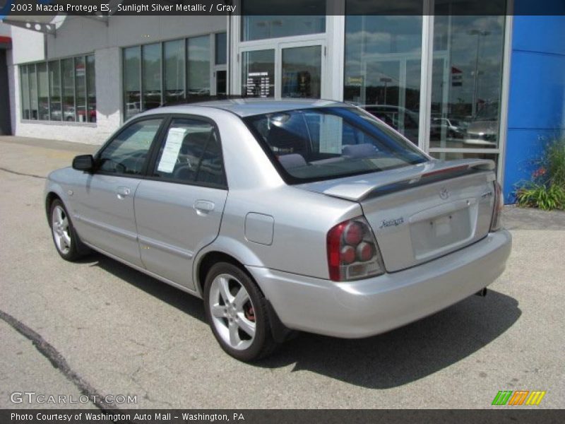 Sunlight Silver Metallic / Gray 2003 Mazda Protege ES