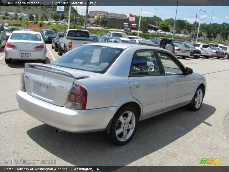 Sunlight Silver Metallic / Gray 2003 Mazda Protege ES