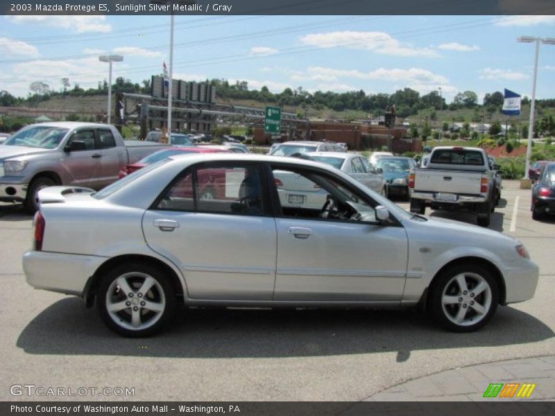 Sunlight Silver Metallic / Gray 2003 Mazda Protege ES
