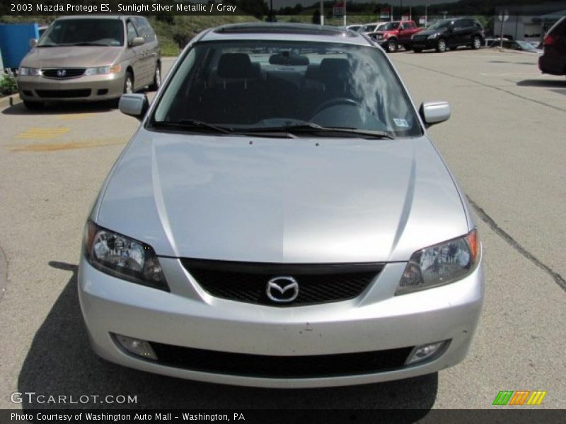 Sunlight Silver Metallic / Gray 2003 Mazda Protege ES