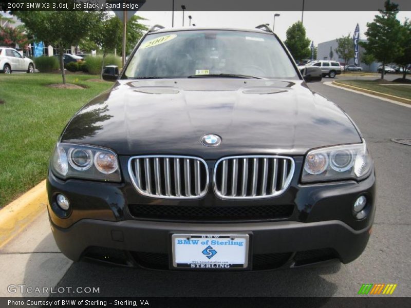 Jet Black / Sand Beige 2007 BMW X3 3.0si