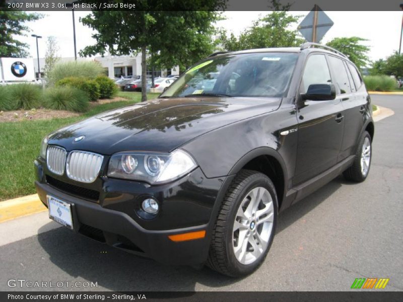 Jet Black / Sand Beige 2007 BMW X3 3.0si
