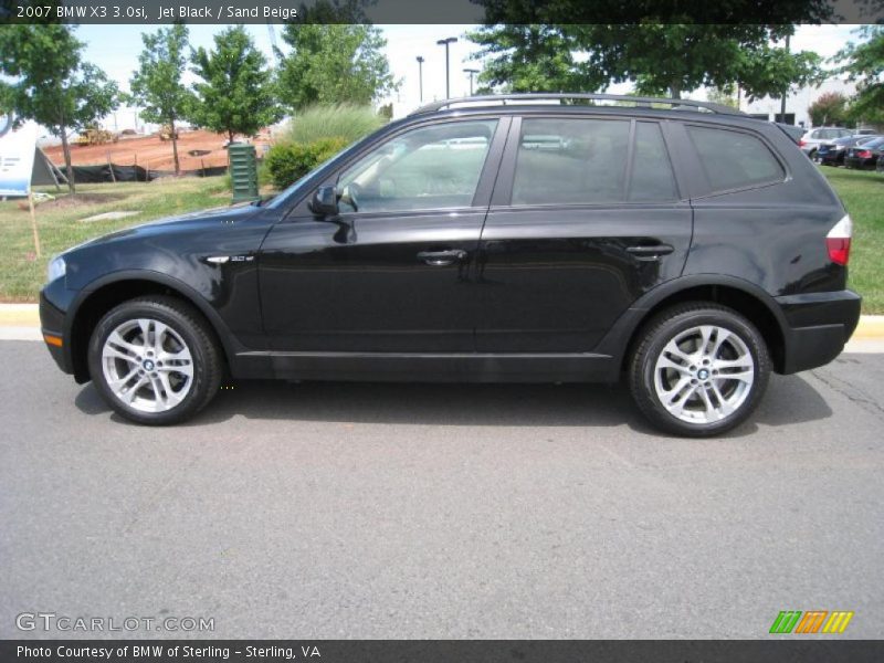 Jet Black / Sand Beige 2007 BMW X3 3.0si