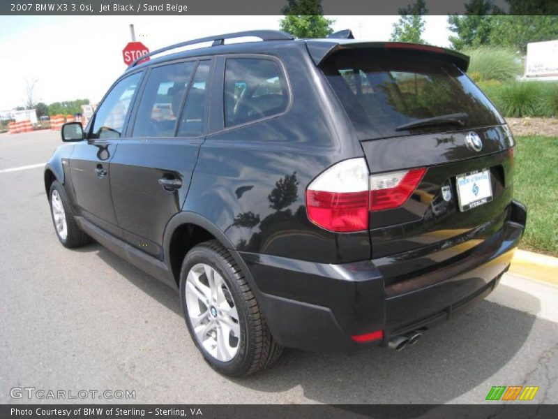 Jet Black / Sand Beige 2007 BMW X3 3.0si