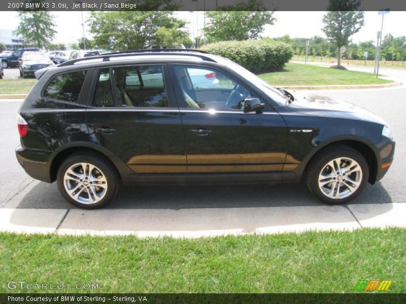Jet Black / Sand Beige 2007 BMW X3 3.0si