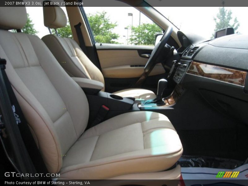 Jet Black / Sand Beige 2007 BMW X3 3.0si