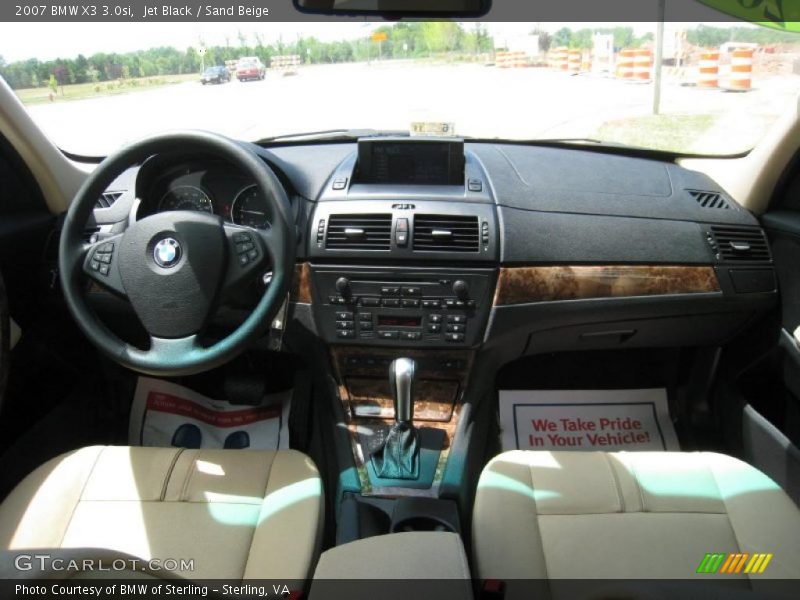 Jet Black / Sand Beige 2007 BMW X3 3.0si