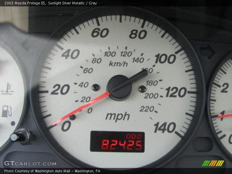 Sunlight Silver Metallic / Gray 2003 Mazda Protege ES