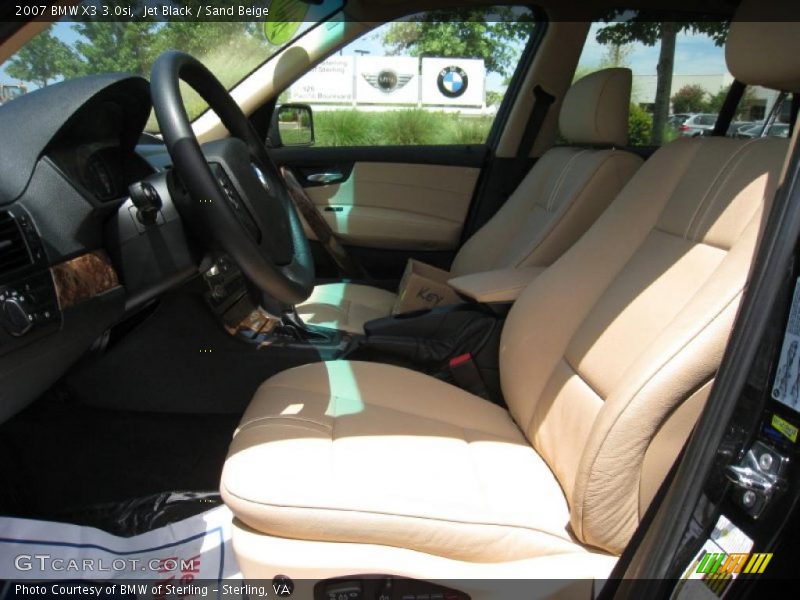 Jet Black / Sand Beige 2007 BMW X3 3.0si