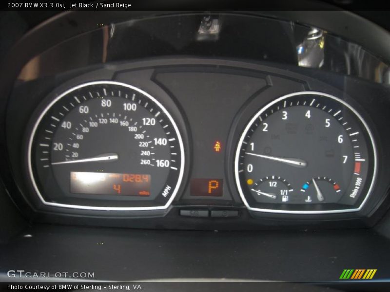 Jet Black / Sand Beige 2007 BMW X3 3.0si
