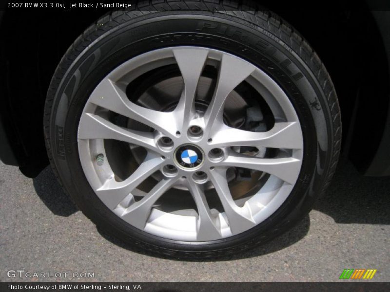 Jet Black / Sand Beige 2007 BMW X3 3.0si