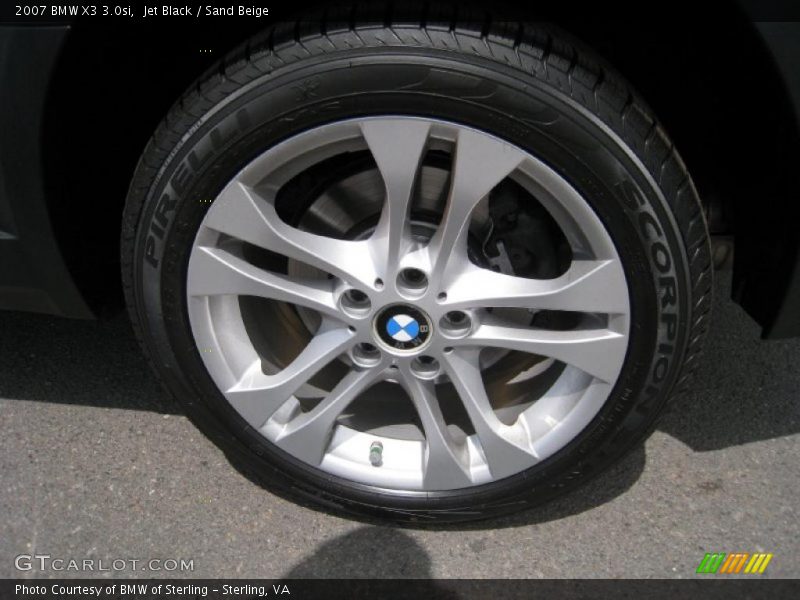 Jet Black / Sand Beige 2007 BMW X3 3.0si