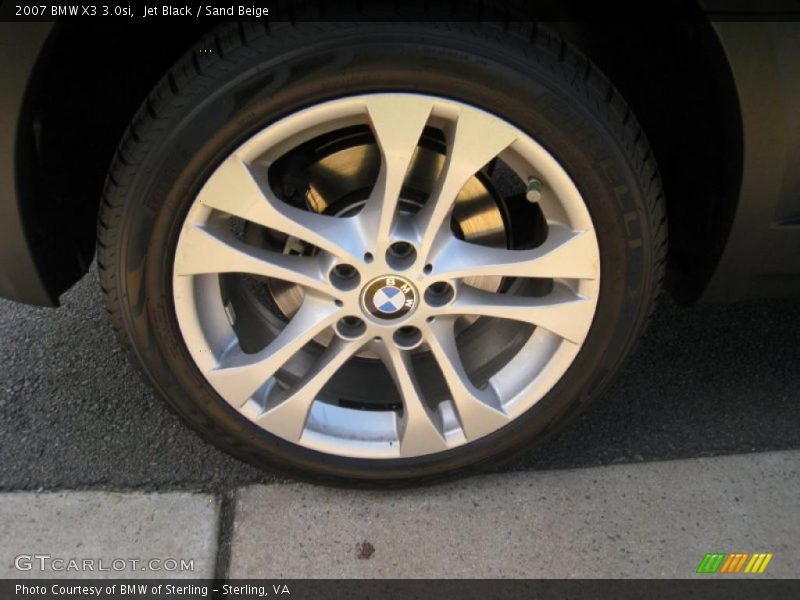 Jet Black / Sand Beige 2007 BMW X3 3.0si