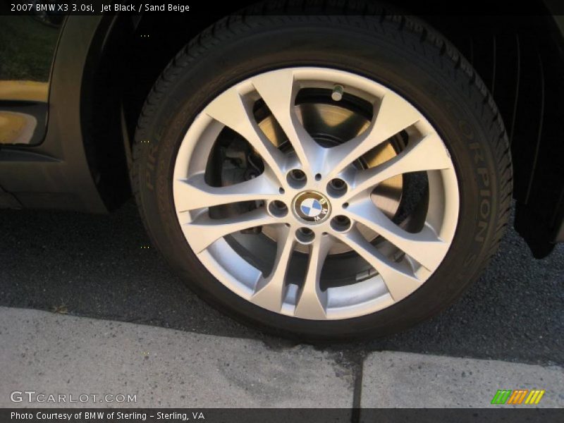Jet Black / Sand Beige 2007 BMW X3 3.0si