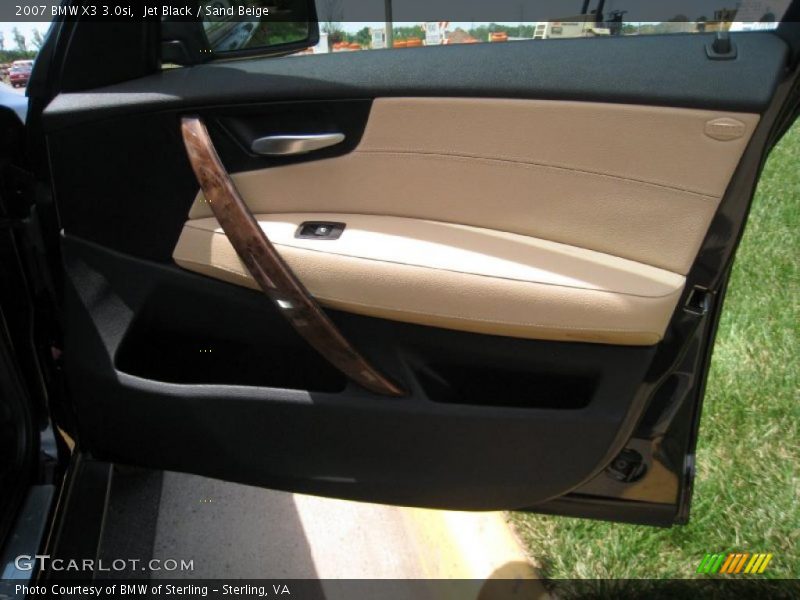 Jet Black / Sand Beige 2007 BMW X3 3.0si