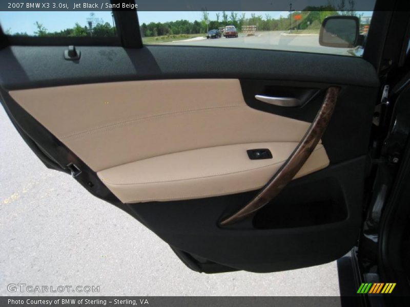 Jet Black / Sand Beige 2007 BMW X3 3.0si