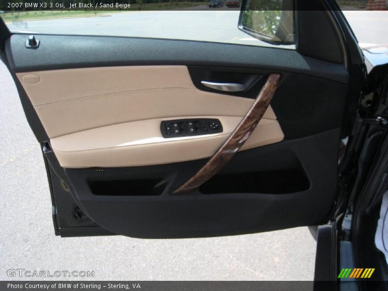Jet Black / Sand Beige 2007 BMW X3 3.0si