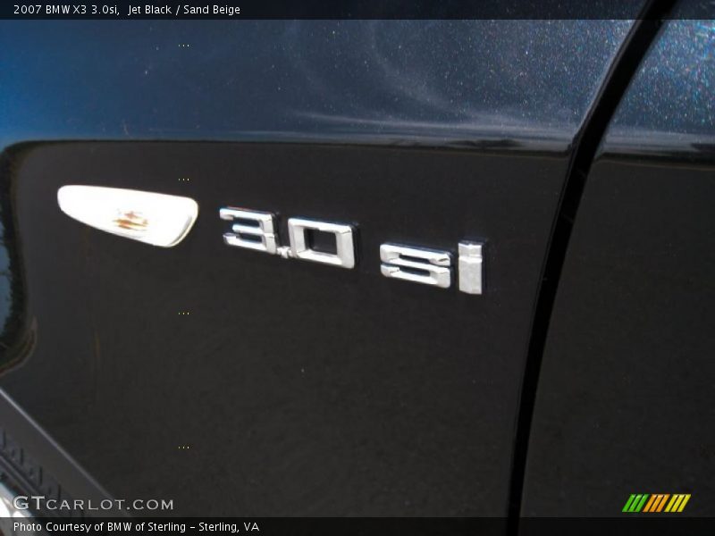 Jet Black / Sand Beige 2007 BMW X3 3.0si