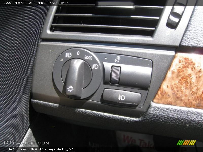 Jet Black / Sand Beige 2007 BMW X3 3.0si