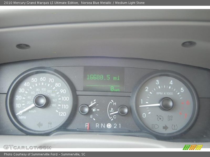 Norsea Blue Metallic / Medium Light Stone 2010 Mercury Grand Marquis LS Ultimate Edition