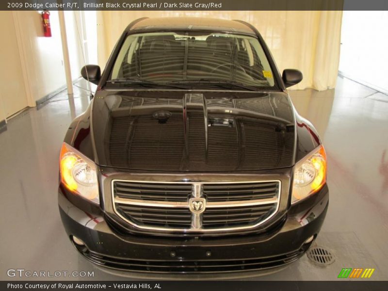 Brilliant Black Crystal Pearl / Dark Slate Gray/Red 2009 Dodge Caliber R/T