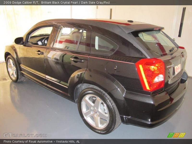 Brilliant Black Crystal Pearl / Dark Slate Gray/Red 2009 Dodge Caliber R/T