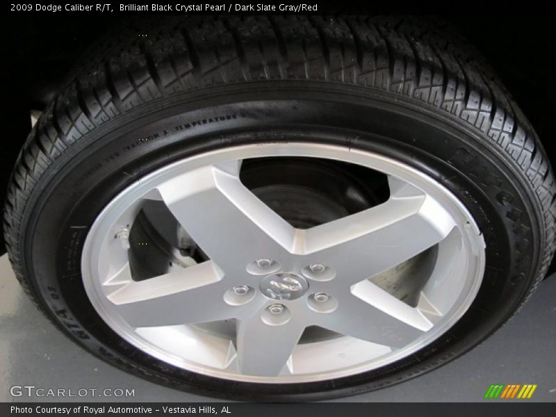 Brilliant Black Crystal Pearl / Dark Slate Gray/Red 2009 Dodge Caliber R/T