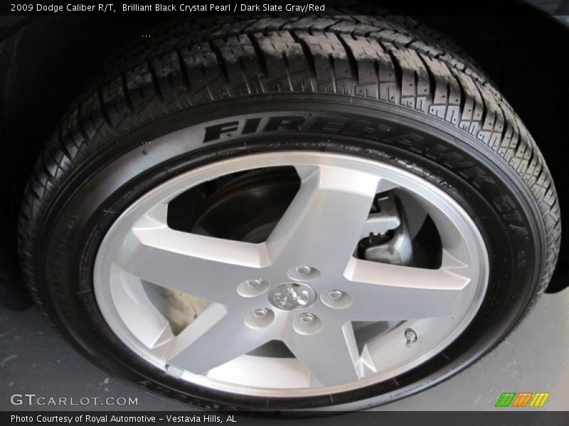 Brilliant Black Crystal Pearl / Dark Slate Gray/Red 2009 Dodge Caliber R/T