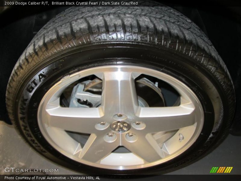 Brilliant Black Crystal Pearl / Dark Slate Gray/Red 2009 Dodge Caliber R/T