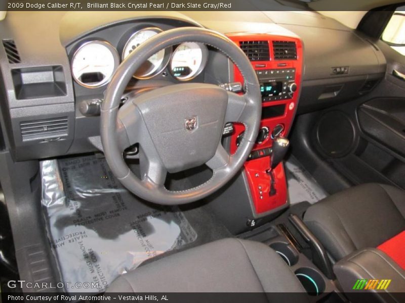 Brilliant Black Crystal Pearl / Dark Slate Gray/Red 2009 Dodge Caliber R/T