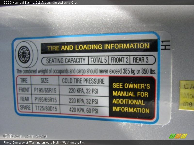 Quicksilver / Gray 2009 Hyundai Elantra GLS Sedan