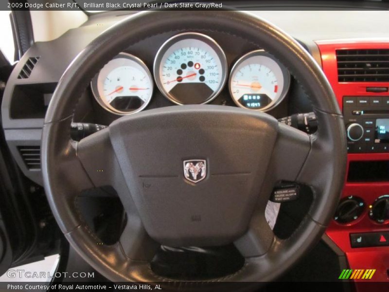 Brilliant Black Crystal Pearl / Dark Slate Gray/Red 2009 Dodge Caliber R/T