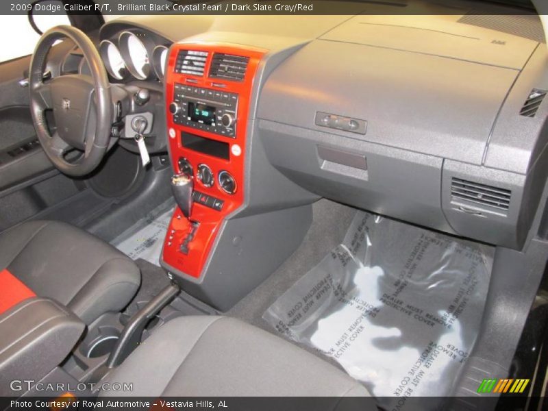 Brilliant Black Crystal Pearl / Dark Slate Gray/Red 2009 Dodge Caliber R/T