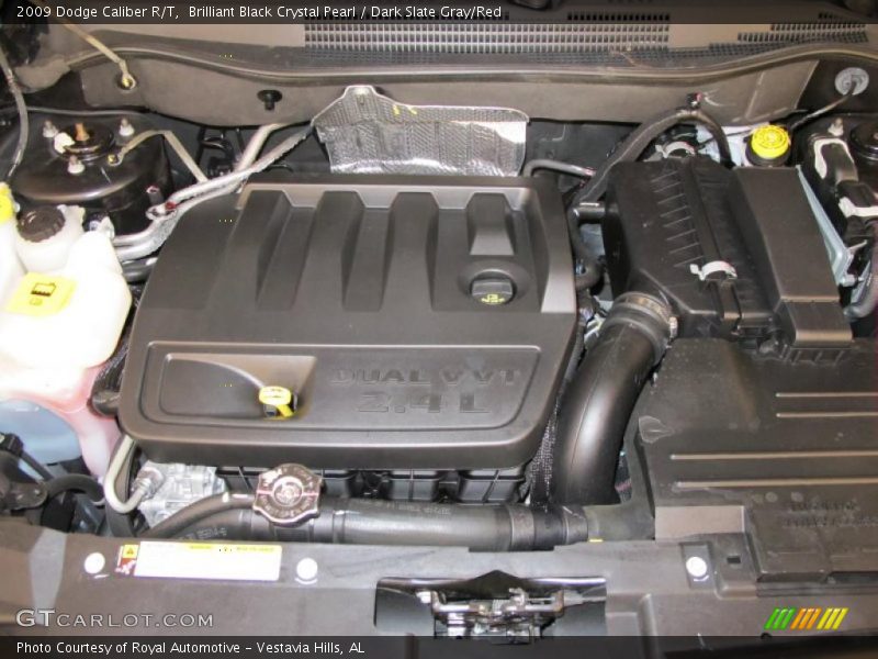 Brilliant Black Crystal Pearl / Dark Slate Gray/Red 2009 Dodge Caliber R/T