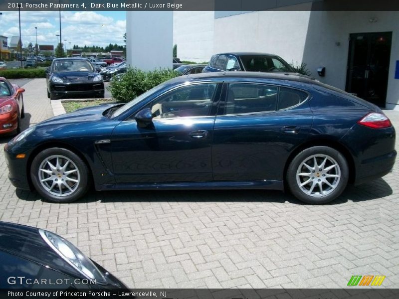 Dark Blue Metallic / Luxor Beige 2011 Porsche Panamera 4