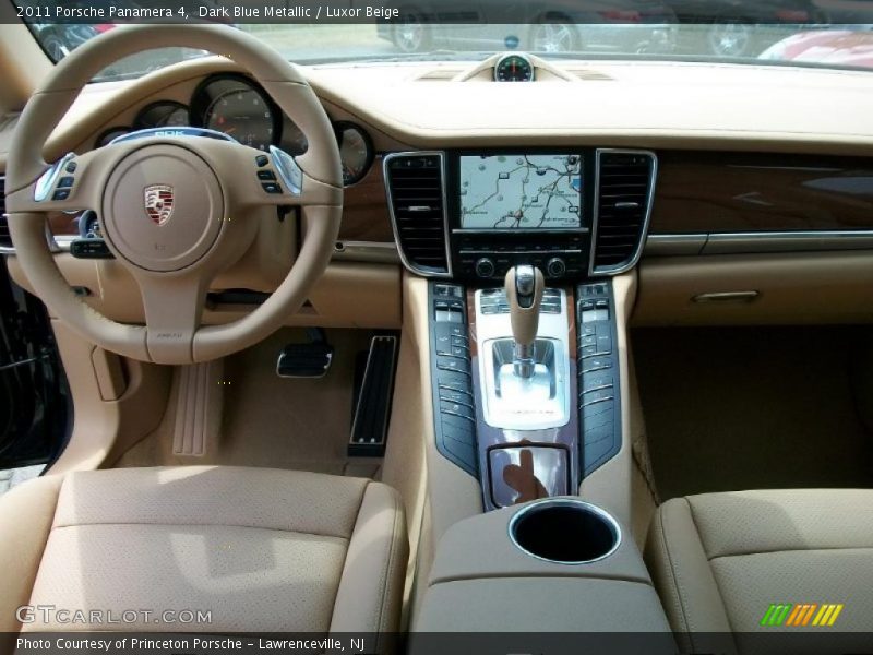 Dark Blue Metallic / Luxor Beige 2011 Porsche Panamera 4