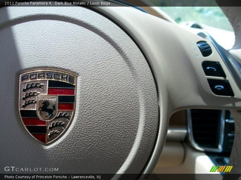 Dark Blue Metallic / Luxor Beige 2011 Porsche Panamera 4