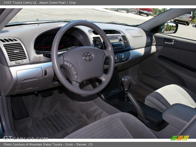 Aspen Green Pearl / Gray 2005 Toyota Camry LE