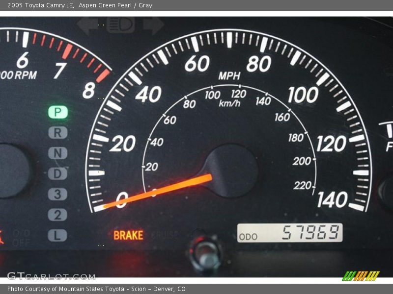 Aspen Green Pearl / Gray 2005 Toyota Camry LE