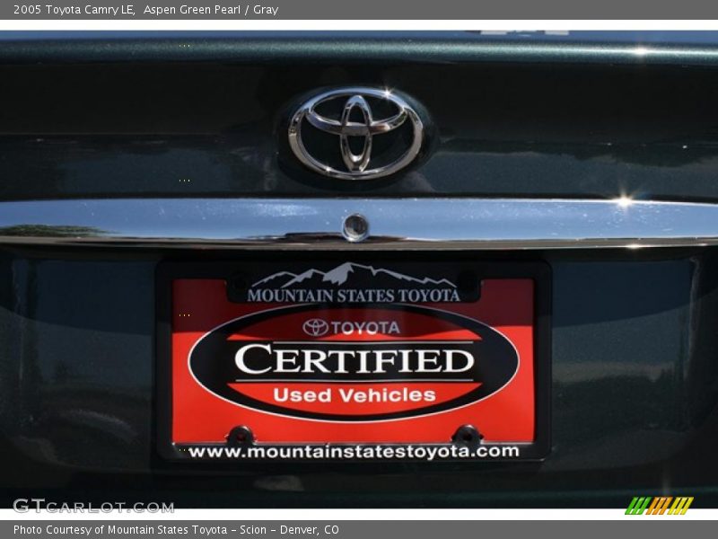 Aspen Green Pearl / Gray 2005 Toyota Camry LE