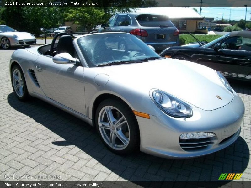 Arctic Silver Metallic / Black 2011 Porsche Boxster