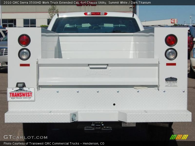 Summit White / Dark Titanium 2010 GMC Sierra 3500HD Work Truck Extended Cab 4x4 Chassis Utility