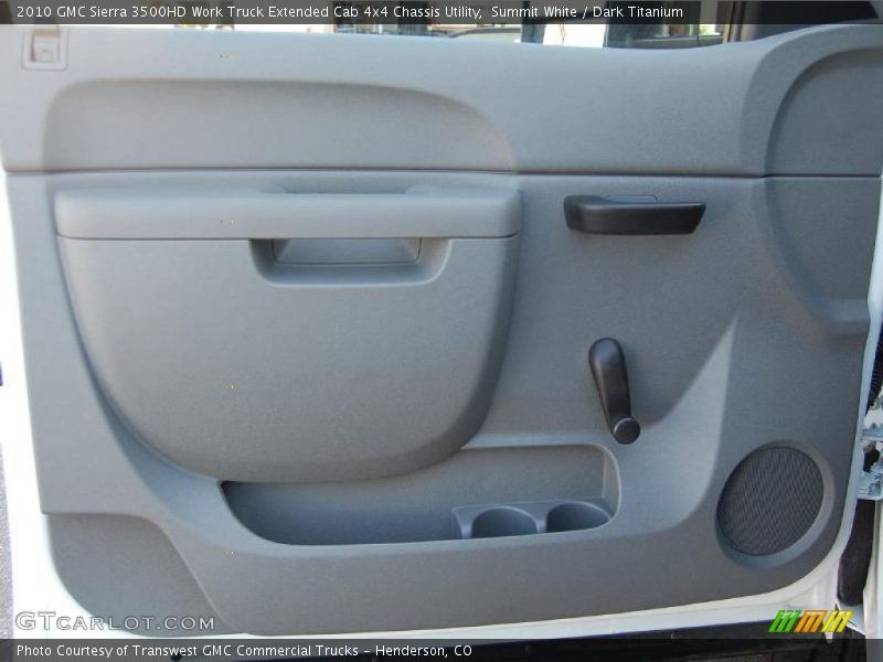 Summit White / Dark Titanium 2010 GMC Sierra 3500HD Work Truck Extended Cab 4x4 Chassis Utility