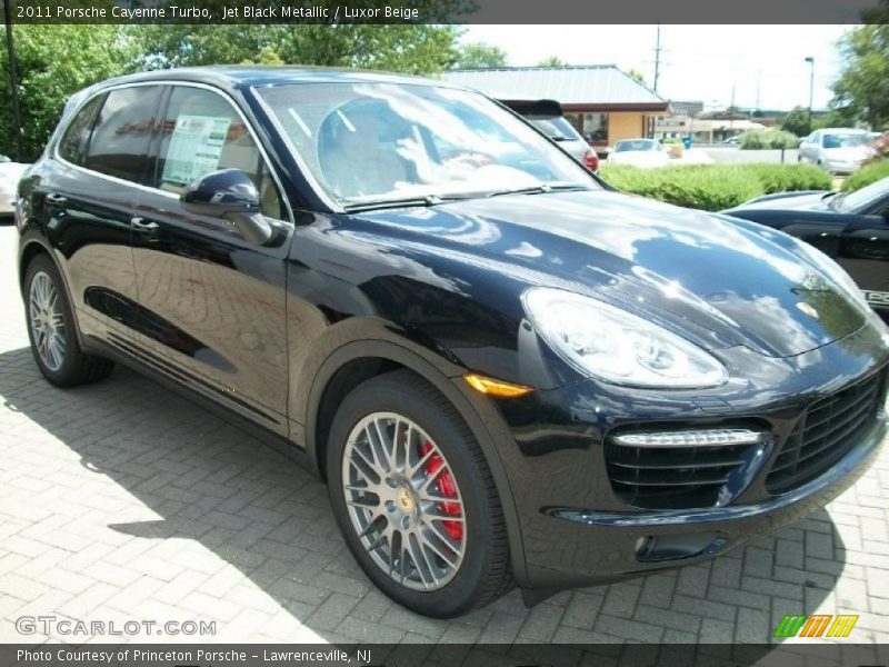 Jet Black Metallic / Luxor Beige 2011 Porsche Cayenne Turbo