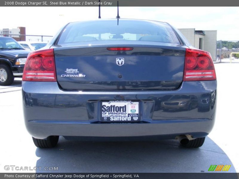 Steel Blue Metallic / Dark Slate Gray 2008 Dodge Charger SE