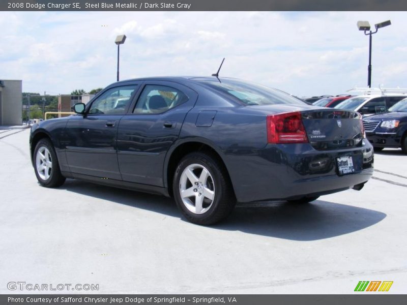 Steel Blue Metallic / Dark Slate Gray 2008 Dodge Charger SE