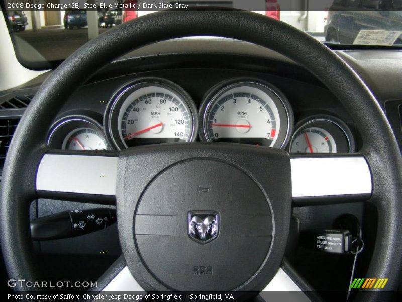 Steel Blue Metallic / Dark Slate Gray 2008 Dodge Charger SE