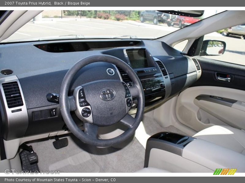 Black / Bisque Beige 2007 Toyota Prius Hybrid